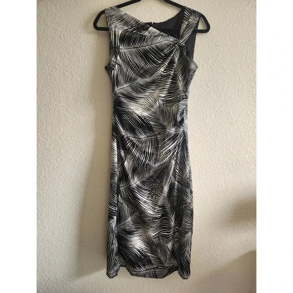 Maggy London Women's Formal Short Sleeve Knot Dress 10 - Picture 1 of 10